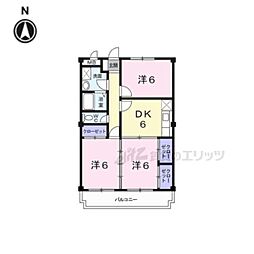 メゾン・ド・ブラン 3DKの間取図画像