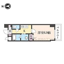 EsTRUTH KYOTO 1Kの間取図画像