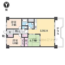 グラン・ドマーレ久津川 3LDKの間取図画像