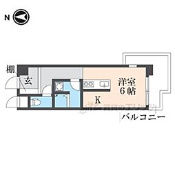 デイスターアベニュー 1Kの間取図画像