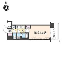 エスリード京都吉祥院 ヴィーナ 1Kの間取図画像