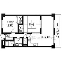 ソレイユ神足 2LDKの間取図画像