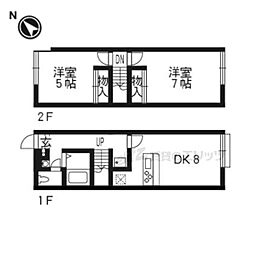 レオパレスヴィラパルク弐番館 2DKの間取図画像