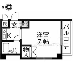 フォレスト 1Kの間取図画像