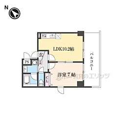 KOHRIN六地蔵 1LDKの間取図画像