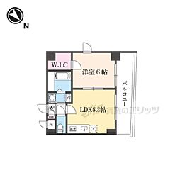KOHRIN六地蔵 1LDKの間取図画像