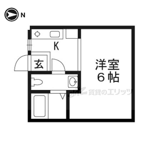 京都府京都市山科区西野山中畑町(賃貸アパート1K・1階・18.25㎡)の写真 その2