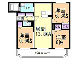 間取図画像 3LDK