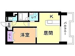 ソシオ山下通り 4階1LDKの間取り