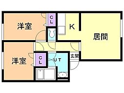 マロン 2階/2-B