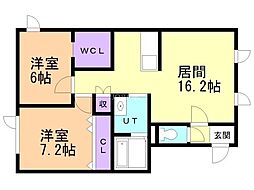 間取図画像 2LDK