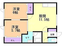 川東第3マンション 2階/205