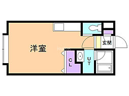 カレッヂタウン2 ワンルームの間取図画像