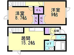 リバティ・ハウス 2LDKの間取図画像
