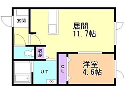 ノアール 1LDKの間取図画像