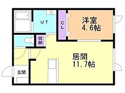ノアール 1LDKの間取図画像
