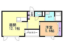 la.lavenus 1LDKの間取図画像