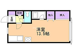 エスポワール青山 ワンルームの間取図画像