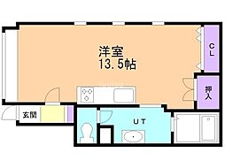 コーポ凛 ワンルームの間取図画像
