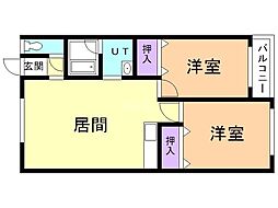 パークハイツ B棟 2階/205