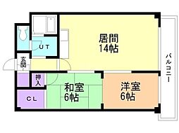 シュトラール4・6 2LDKの間取図画像