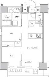 都営大江戸線 両国駅 徒歩7分の賃貸マンション 9階2LDKの間取り