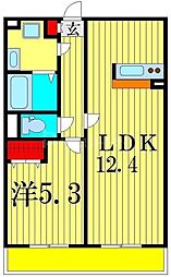 京成押上線 京成曳舟駅 徒歩8分の賃貸マンション 1階1LDKの間取り