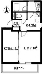 東京メトロ半蔵門線 錦糸町駅 徒歩7分の賃貸マンション 2階2Kの間取り
