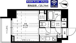 都営新宿線 大島駅 徒歩2分の賃貸マンション 9階1Kの間取り