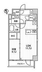 東武伊勢崎線 浅草駅 徒歩8分の賃貸マンション 3階1LDKの間取り