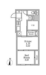 JR総武本線 錦糸町駅 徒歩5分の賃貸マンション 9階1LDKの間取り