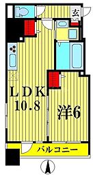 JR総武線 亀戸駅 徒歩12分の賃貸マンション 4階1LDKの間取り