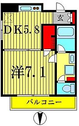 JR総武本線 錦糸町駅 徒歩9分の賃貸マンション 5階1DKの間取り