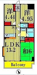 東京メトロ半蔵門線 押上駅 徒歩10分の賃貸マンション 8階3LDKの間取り