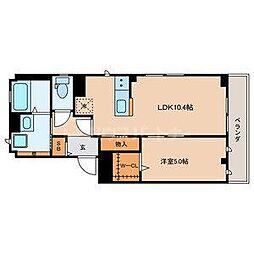 東京メトロ半蔵門線 住吉駅 徒歩15分の賃貸マンション 2階1LDKの間取り