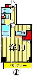 東京メトロ半蔵門線 住吉駅 徒歩4分の賃貸マンション 3階ワンルームの間取り