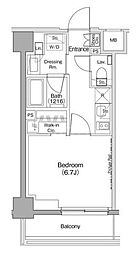 ザ・パークハビオ住吉 1Kの間取図画像