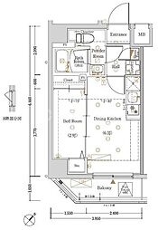 墨田区向島3丁目マンション 1DKの間取図画像