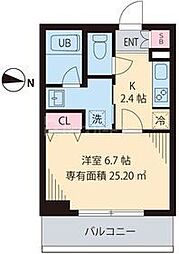 セレリーオ・ニッコー 1Kの間取図画像