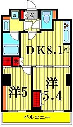 アイル押上ノルド 2DKの間取図画像