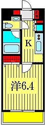 KDXレジデンス森下千歳 1Kの間取図画像