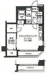 アイルプレミアム押上ノルド 1SLDKの間取図画像