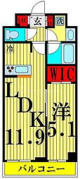 SEASONFLATS押上Terrace 1LDKの間取図画像