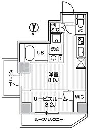 S-RESIDENCE亀戸balm 1LDKの間取図画像