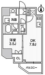 ALTERNA亀戸3 1DKの間取図画像