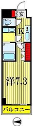クレヴィスタ亀戸2 1Kの間取図画像