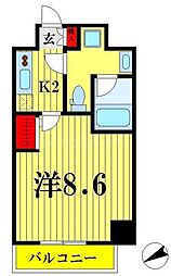 メイクスデザイン東向島 1Kの間取図画像
