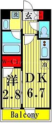 ALTERNA住吉 1DKの間取図画像