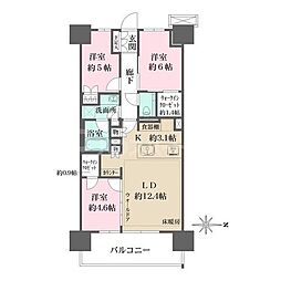 猿江恩賜公園レジデンス 3LDKの間取図画像