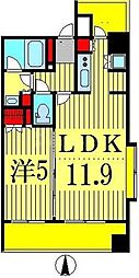 カスタリア森下 1LDKの間取図画像